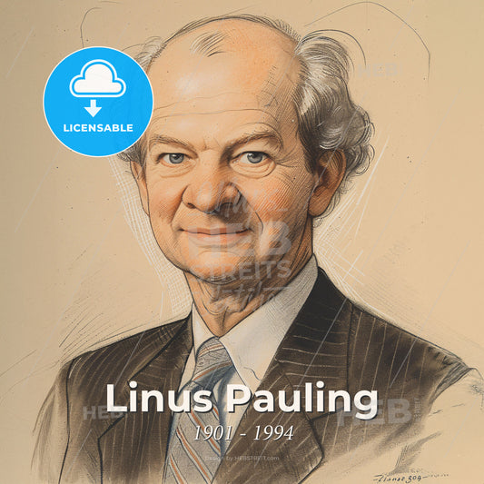Linus Pauling, 1901 - 1994, American chemist - A Man In A Suit And Tie Print Template
