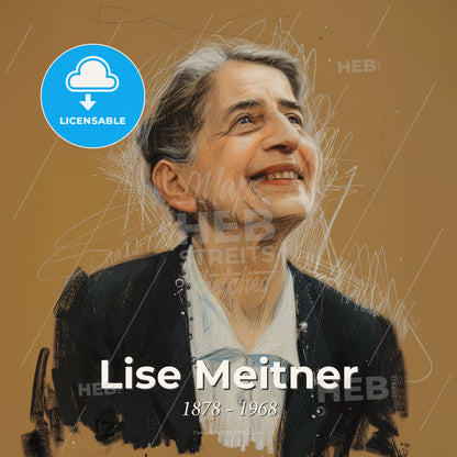 Lise Meitner, 1878 - 1968, Austrian-Swedish physicist - A Drawing Of A Woman Smiling Print Template