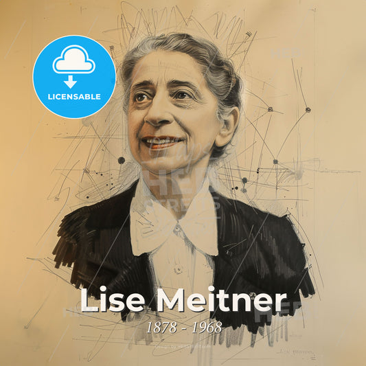 Lise Meitner, 1878 - 1968, Austrian-Swedish physicist - A Drawing Of A Woman Print Template