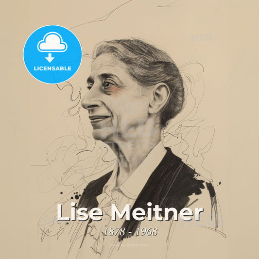 Lise Meitner, 1878 - 1968, Austrian-Swedish physicist - A Drawing Of A Woman Print Template