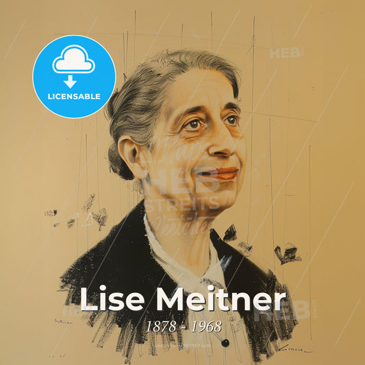 Lise Meitner, 1878 - 1968, Austrian-Swedish physicist - A Drawing Of A Woman Print Template