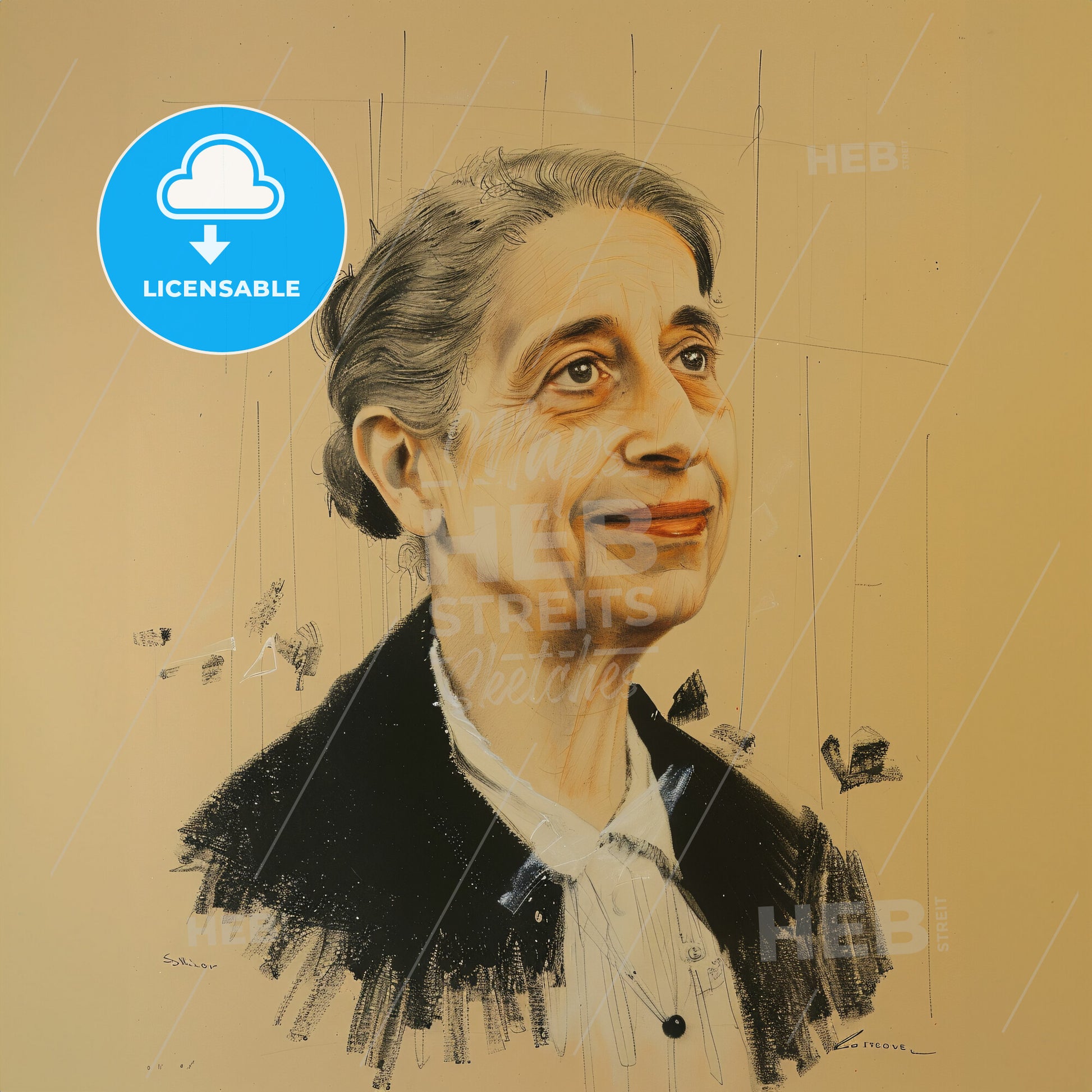 Lise Meitner, 1878 - 1968, Austrian-Swedish physicist - A Drawing Of A Woman