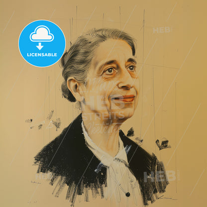 Lise Meitner, 1878 - 1968, Austrian-Swedish physicist - A Drawing Of A Woman