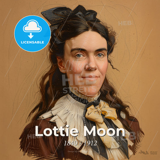 Lottie Moon, 1840 - 1912, American missionary - A Woman In A Dress Print Template