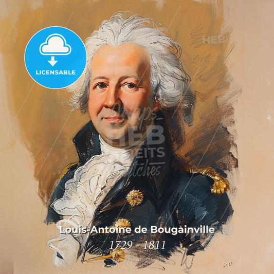 Louis-Antoine de Bougainville, 1729 - 1811, French admiral and explorer - A Painting Of A Man Print Template
