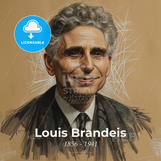 Louis Brandeis, 1856 - 1941, American lawyer and jurist - A Man In A Suit Print Template