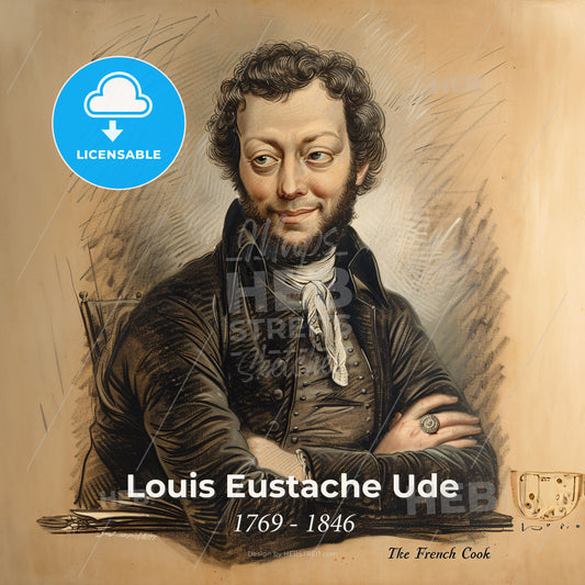 Louis Eustache Ude, 1769 - 1846, French chef - A Man With His Arms Crossed Print Template