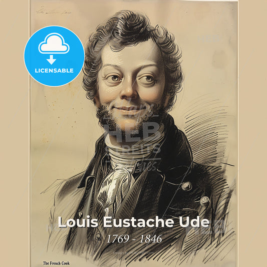 Louis Eustache Ude, 1769 - 1846, French chef - A Man With A Beard Print Template
