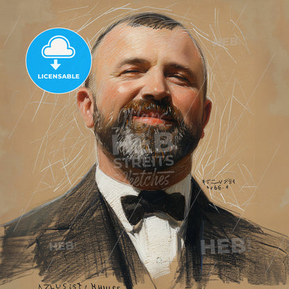 Louis Sullivan, 1856 - 1924, American architect - A Man In A Suit