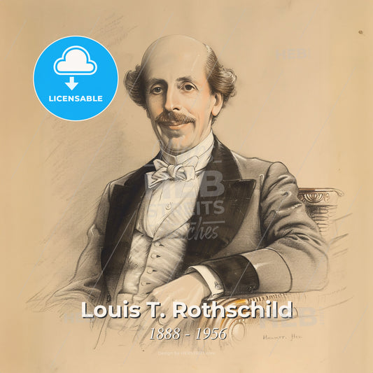 Louis T. Rothschild, 1888 - 1956, American hotelier - A Man In A Suit Sitting In A Chair Print Template