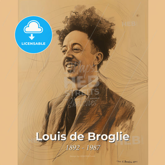 Louis de Broglie, 1892 - 1987, French physicist - A Portrait Of A Man Print Template