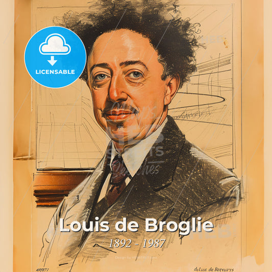 Louis de Broglie, 1892 - 1987, French physicist - A Portrait Of A Man Print Template