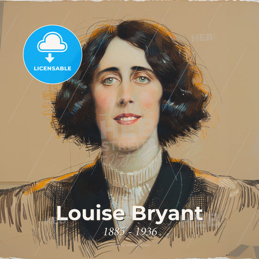 Louise Bryant, 1885 - 1936, American journalist and writer - A Drawing Of A Woman Print Template