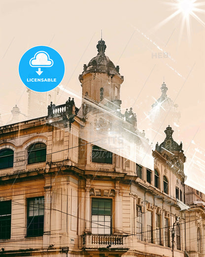 Macapa City Skyline Composite Art Poster Masterpiece - A building with many windows