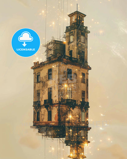 Maputo Mozambique Skyline Cityscape Poster - A building with a tower