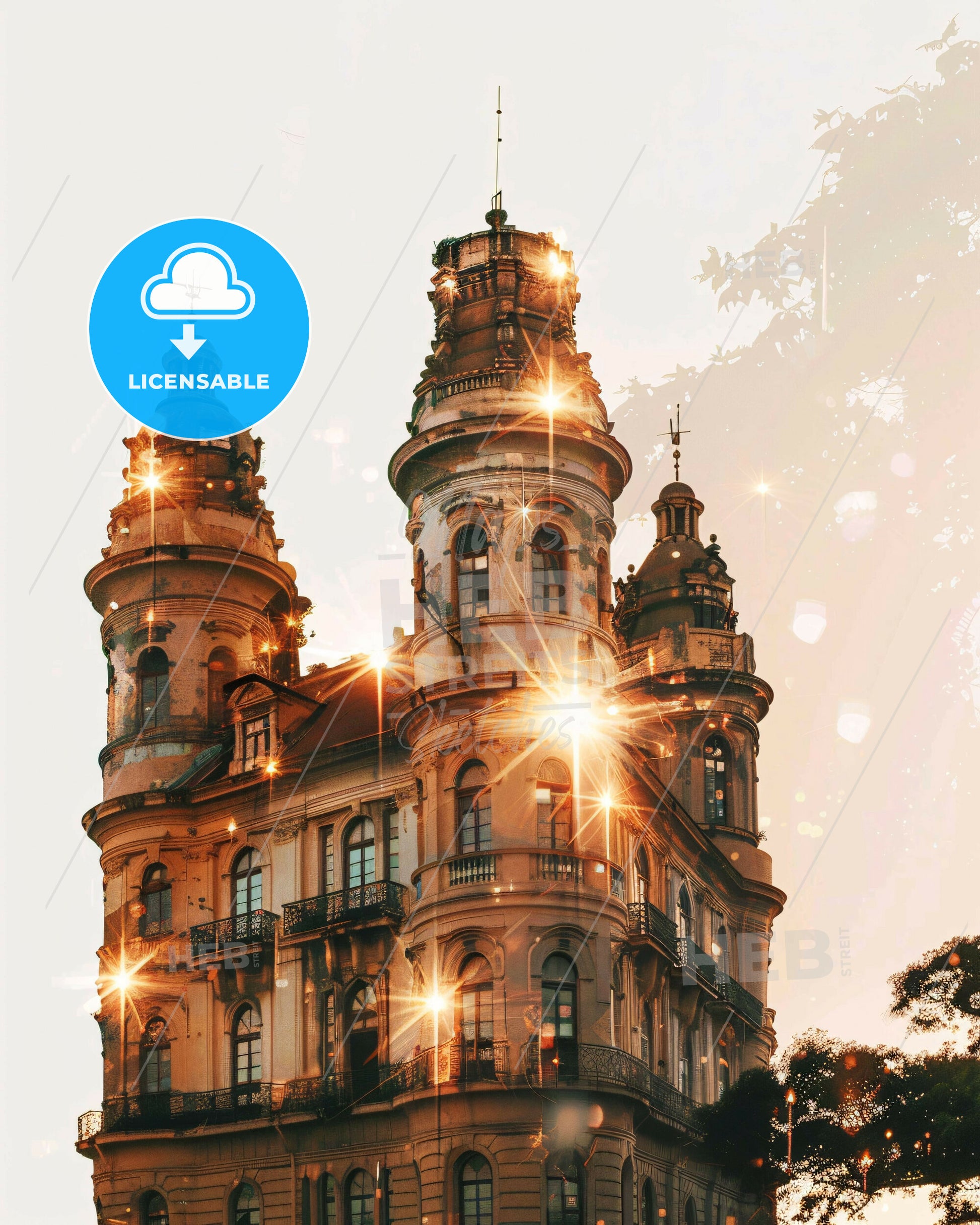 Maputo Skyline Composite Art: A Visual Tapestry of City and Culture - A building with many windows