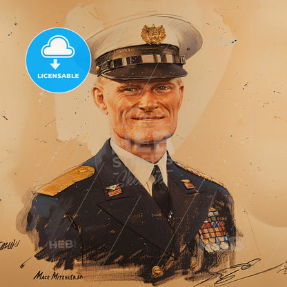 Marc Mitscher, 1887 - 1947, American Admiral - A Man In A Military Uniform