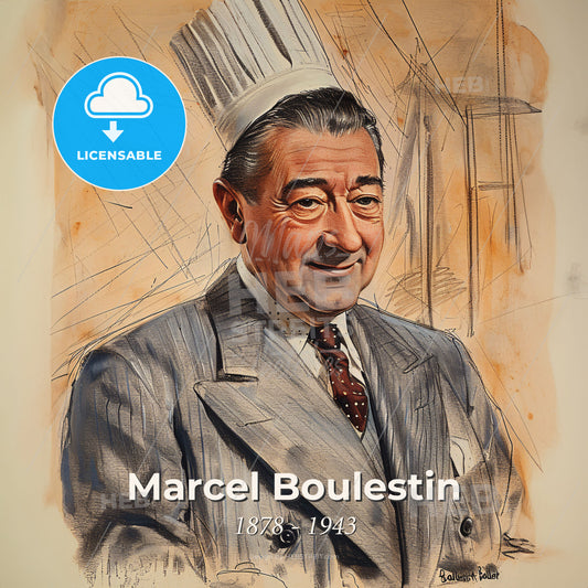 Marcel Boulestin, 1878 - 1943, French chef - A Man Wearing A Suit And Tie Print Template