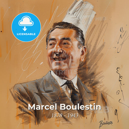 Marcel Boulestin, 1878 - 1943, French chef - A Man Wearing A Suit And Tie Print Template