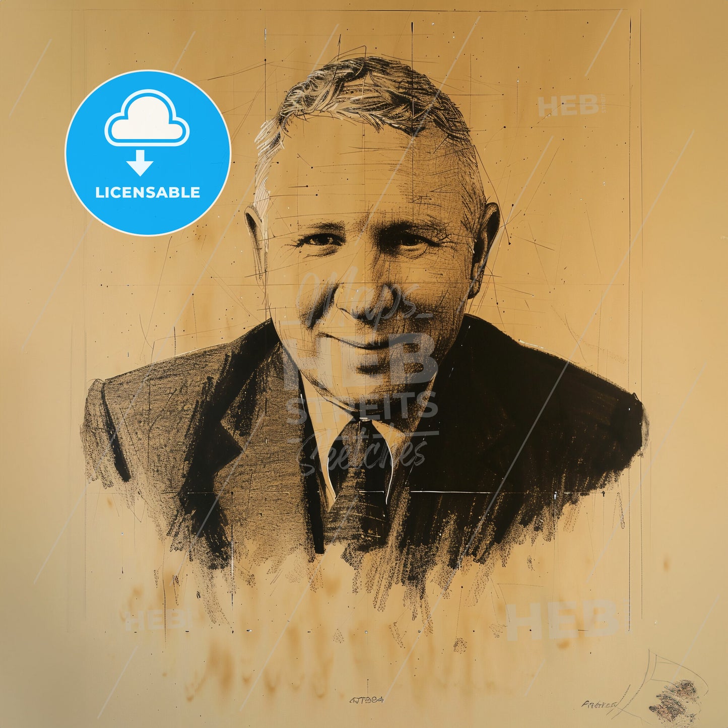 Marcel Breuer, 1902 - 1981, Hungarian-American architect - A Man In A Suit And Tie