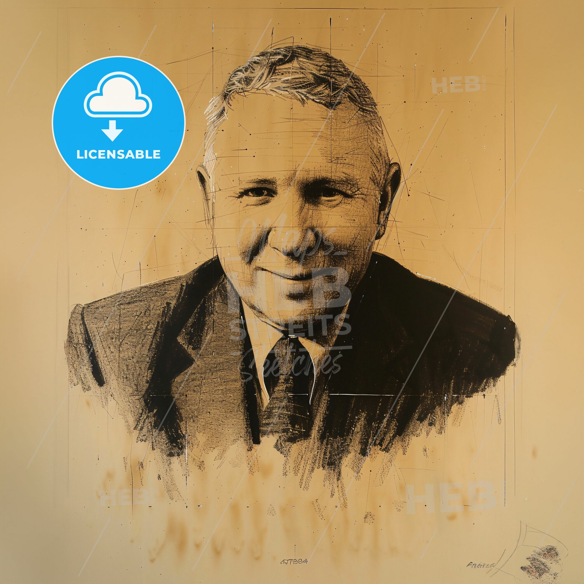 Marcel Breuer, 1902 - 1981, Hungarian-American architect - A Man In A Suit And Tie