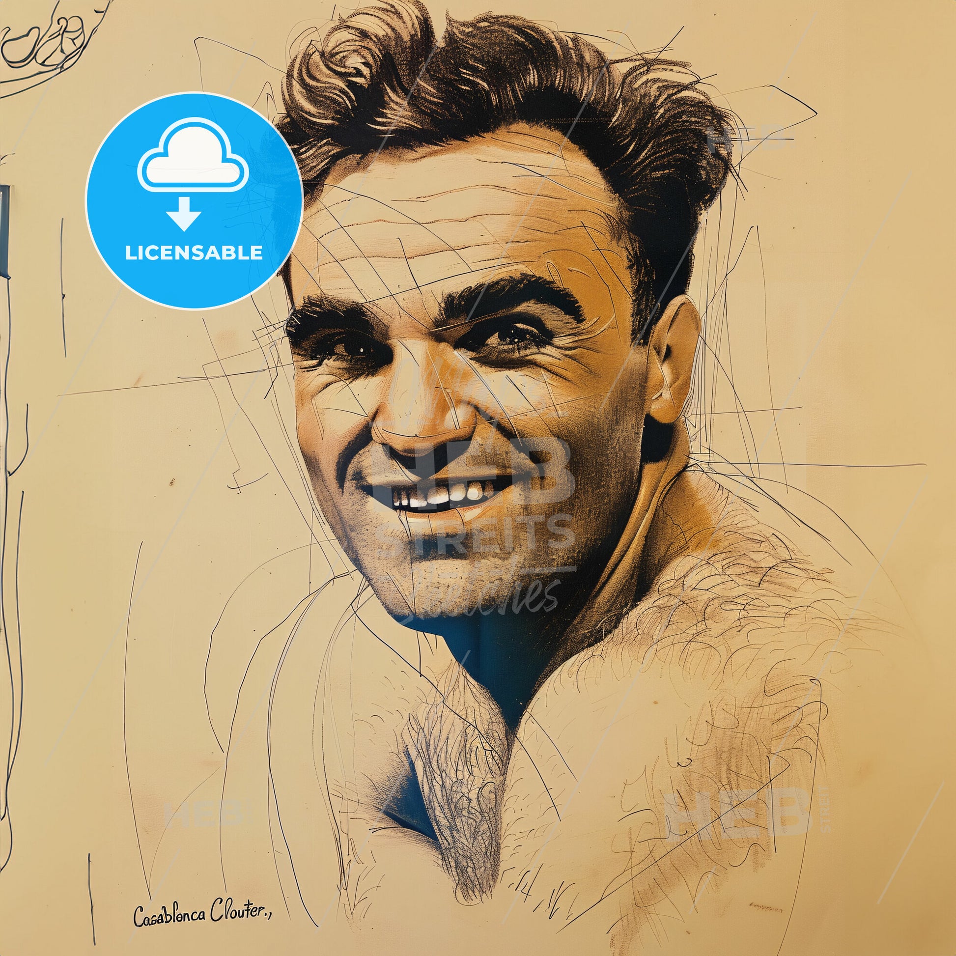 Marcel Cerdan, 1916 - 1949, French middleweight boxer - A Man Smiling At The Camera