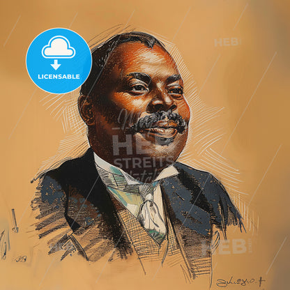 Marcus Garvey, 1887 - 1940, Jamaican political leader - A Man With A Mustache