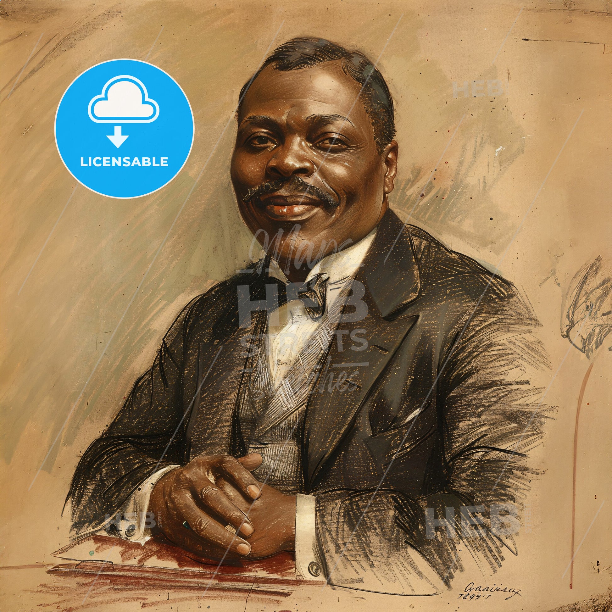 Marcus Garvey, 1887 - 1940, Jamaican political leader - A Man In A Suit