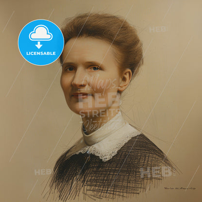 Marie Curie, 1867 - 1934, Polish-French physicist - A Woman With A White Collar