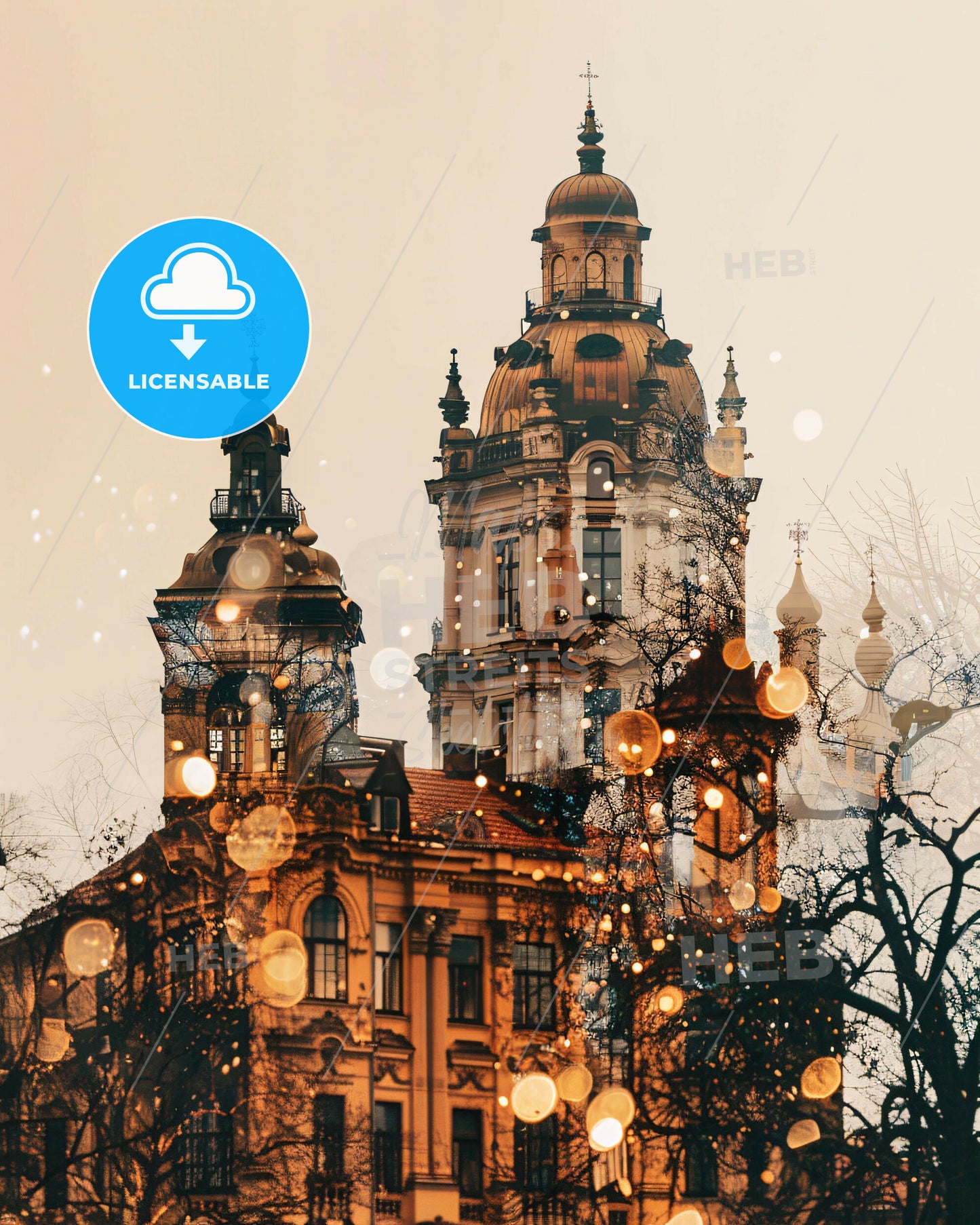 Marijampolé, Lithuania: Architectural Sparkles on Beige - A building with a dome shaped roof