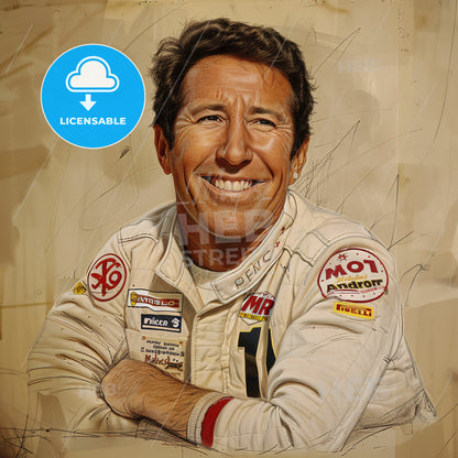 Mario Andretti, Born: 1940, American racing driver - A Man In A Race Car