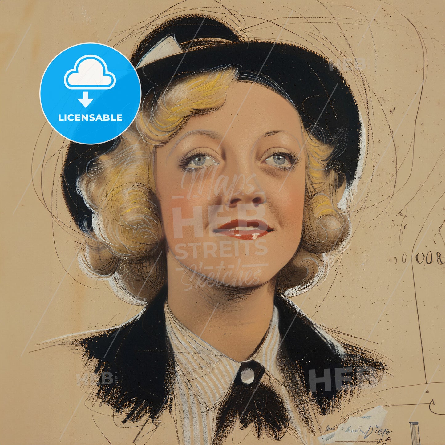 Marion Davies, 1897 - 1961, American actress - A Woman Wearing A Hat