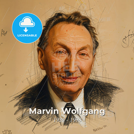 Marvin Wolfgang, 1924 - 1998, American criminologist - A Portrait Of A Man Print Template