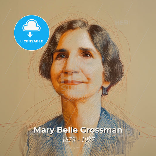 Mary Belle Grossman, 1879 - 1977, American lawyer - A Drawing Of A Woman Print Template