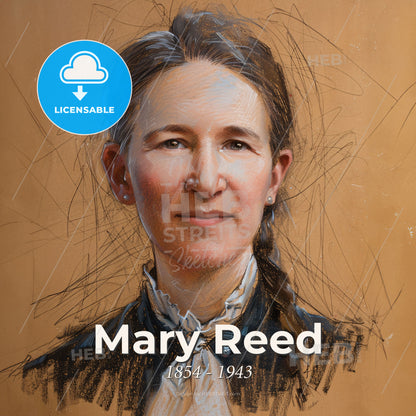 Mary Reed, 1854 - 1943, American missionary - A Drawing Of A Woman Print Template