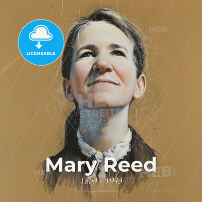 Mary Reed, 1854 - 1943, American missionary - A Drawing Of A Woman Print Template