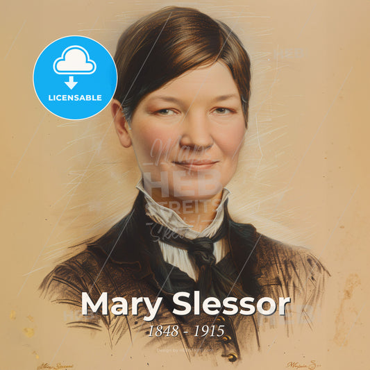 Mary Slessor, 1848 - 1915, Scottish missionary - A Woman In A Suit Print Template