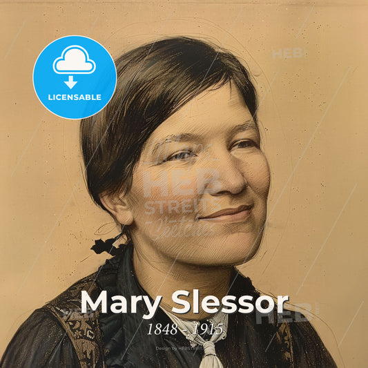 Mary Slessor, 1848 - 1915, Scottish missionary - A Woman Smiling For The Camera Print Template