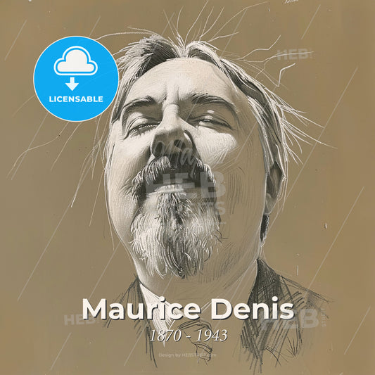 Maurice Denis, 1870 - 1943, French painter and theorist - A Drawing Of A Man With A Mustache Print Template