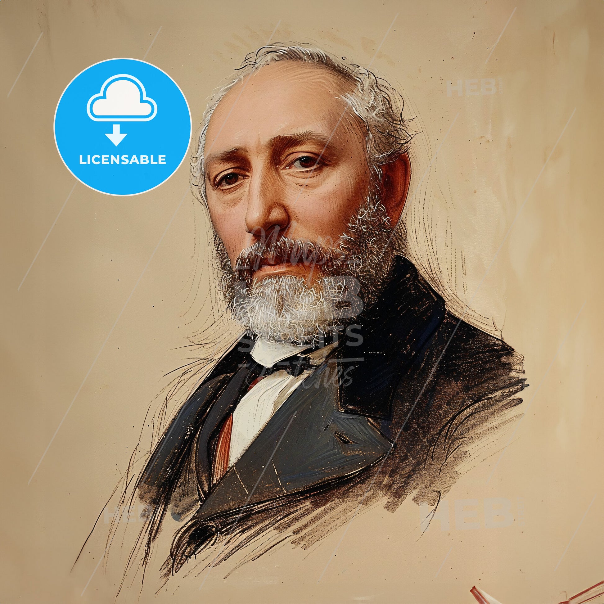 Maurice Parmelee, 1882 - 1969, American criminologist - A Painting Of A Man With A Beard