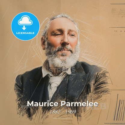 Maurice Parmelee, 1882 - 1969, American criminologist - A Man With A Beard Print Template