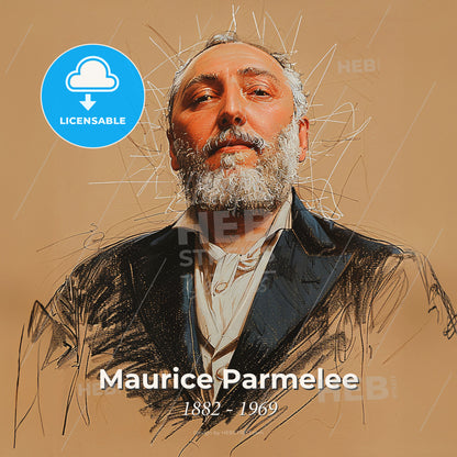 Maurice Parmelee, 1882 - 1969, American criminologist - A Man With A Beard Print Template