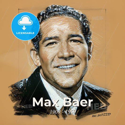 Max Baer, 1909 - 1959, American heavyweight boxer - A Man In A Suit And Tie Print Template