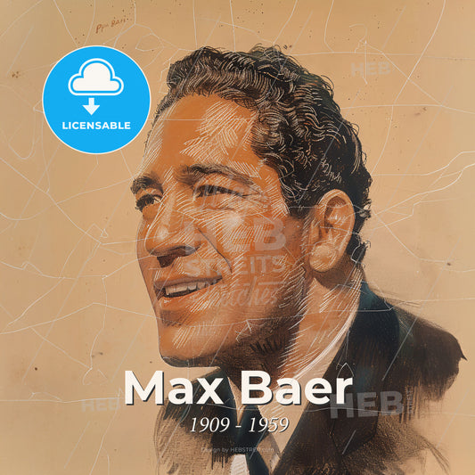 Max Baer, 1909 - 1959, American heavyweight boxer - A Man In A Suit And Tie Print Template