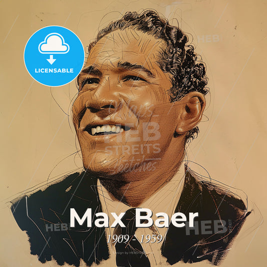 Max Baer, 1909 - 1959, American heavyweight boxer - A Man In A Suit Smiling Print Template