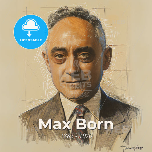 Max Born, 1882 - 1970, German physicist - A Man In A Suit Print Template