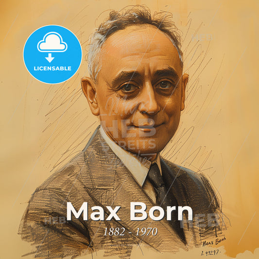 Max Born, 1882 - 1970, German physicist - A Man In A Suit And Tie Print Template