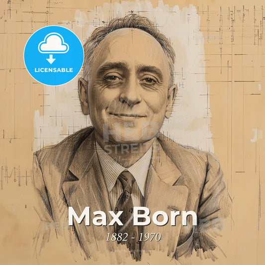 Max Born, 1882 - 1970, German physicist - A Man In A Suit And Tie Print Template