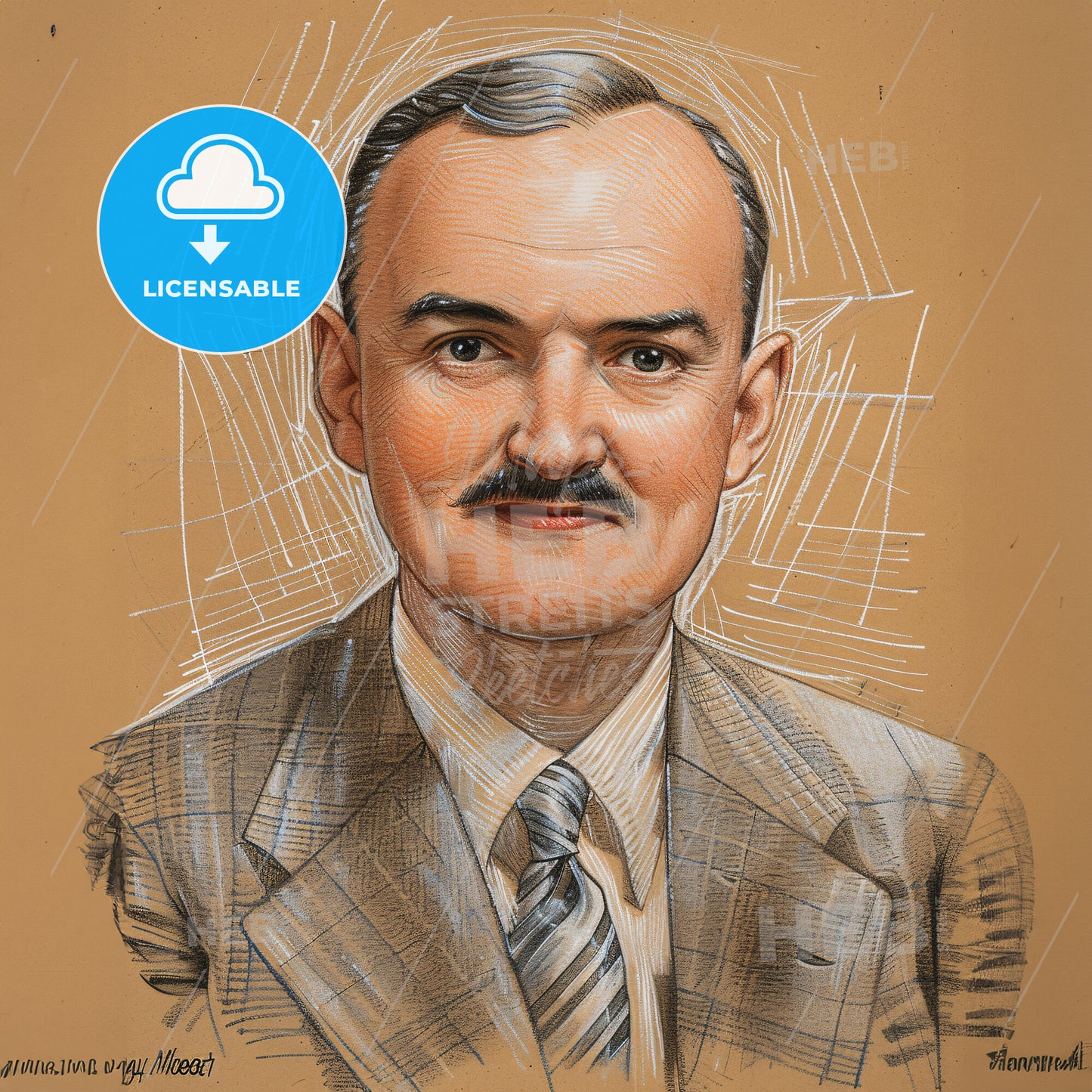 Max Mallowan, 1904 - 1978, British archaeologist - A Man With A Mustache