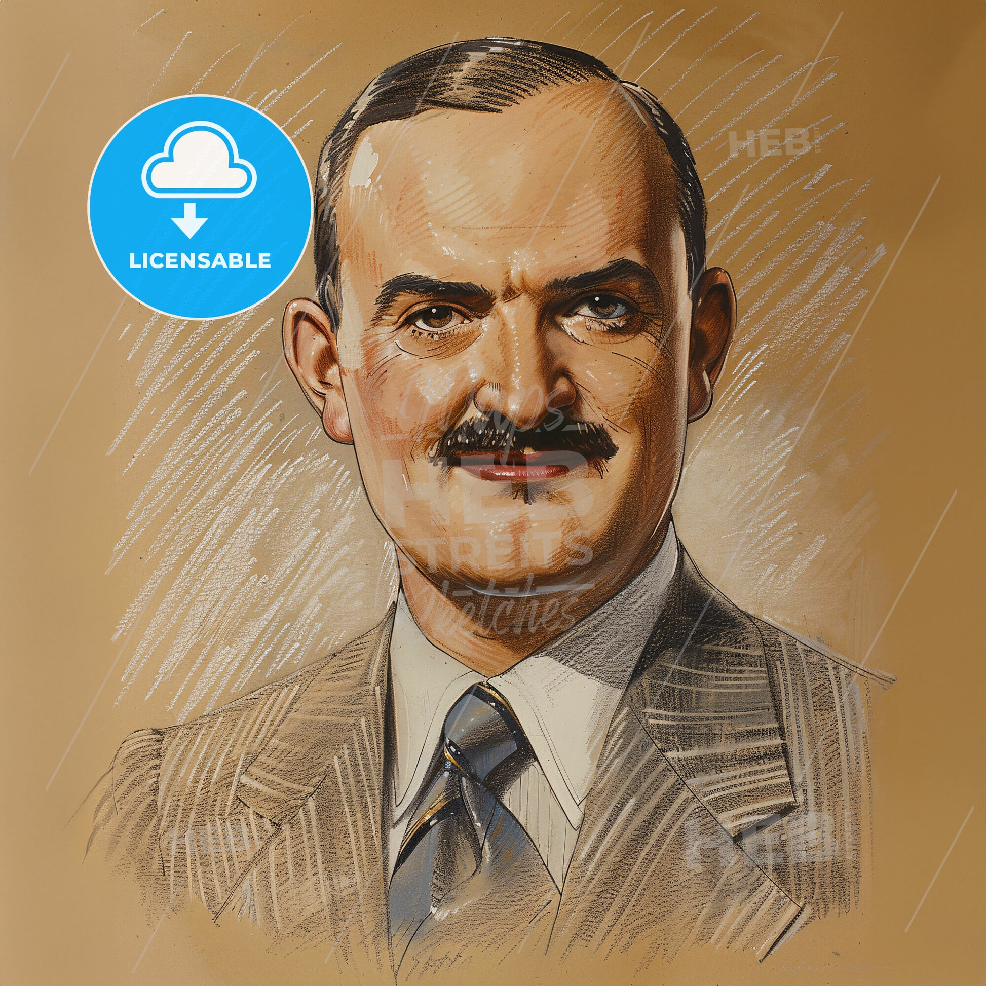 Max Mallowan, 1904 - 1978, British archaeologist - A Man With A Mustache